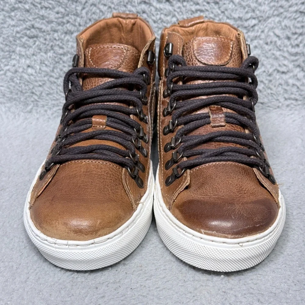 Freebird Shelby Mens Size 9 High Top Sneakers Distressed Brown Leather Lace Up